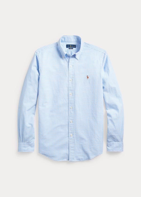 Men's Polo Ralph Lauren Classic Fit Gingham Shirts | 743016TYF